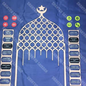 最佳质量SAJADAH K10MAX PRO乌兹别克语5种不同语言防滑祈祷垫穆斯林数字祈祷垫带灯 - Product Image 6