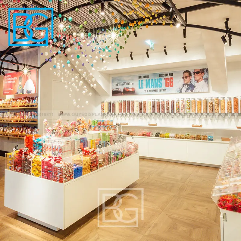 Vetrina arredamento vetrina Design produttore dolci Display chiosco negozio di caramelle interni negozio di caramelle personalizzato