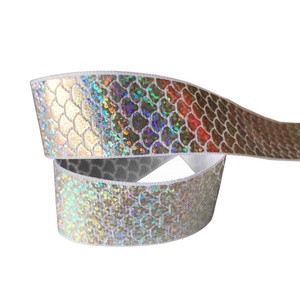 10 Yards 1'' Wide Sequins Mermaid Scales <strong>Ribbon</strong> Mermaid <strong>Ribbon</strong> Laser Sequins <strong>Fish</strong> Scales Grosgrain <strong>Ribbon</strong> for Decoration