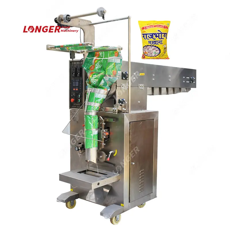 Máquina empacadora de patatas fritas de plátano, máquina de embalaje de alimentos inflados
