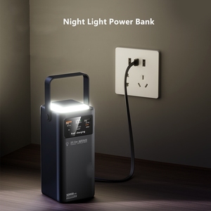 Creare il nuovo 60000mAh PD22.5W Powerbanks ad alta capacità cordino caricabatteria con luce LED pieghevole SOS per Smart Phone