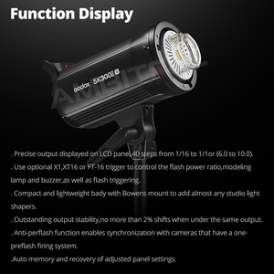 Godox SK400IIV SK400II-V 2.4G X系统专业紧凑型摄影棚闪光灯摄影棚摄像闪光灯