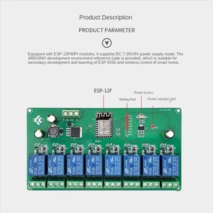 NNR-8 kanal ESP8266 Drahtloses WIFI-Relais modul ESP-12F Entwicklungs platine DC 5V/7-28V E- APP-Fernbedienung - Product Image 6