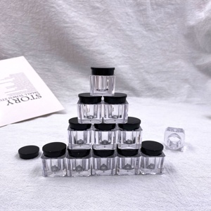 卸売空缶<span class=keywords><strong>5g</strong></span> PSクリームジャー化粧品包装サンプルミニ容器プラスチックラウンドキャップ小瓶