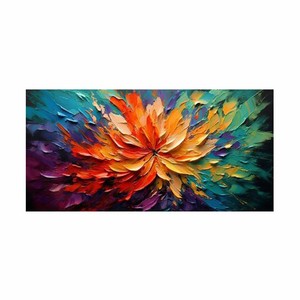 Fioritura floreale astratta 3D colorati fiori acrilici dipinti moderni <span class=keywords><strong>Extra</strong></span> grande arte della parete su tela