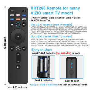 ショートカットアプリ6キーを備えたVizioVシリーズおよびMシリーズ4KHDRスマートTV用の新しいリモートXRT260ボイスTVリモコン - Product Image 2