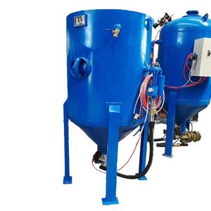 Tam aksesuarları kumlama hortum ve meme ile taşınabilir kumlama makinesi kumlama tankı 300L 600lbs
