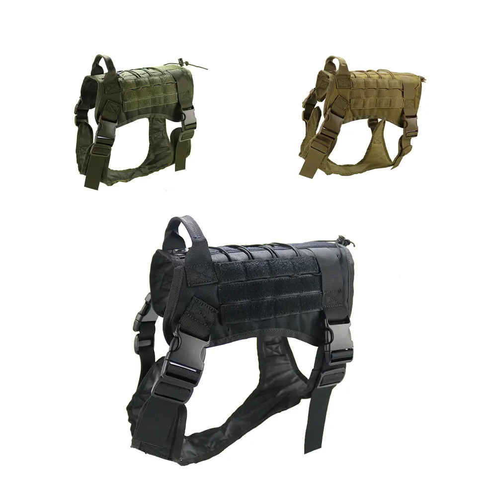 Tactical Vest Multi-color Military-style Police Style Elastic Harness for Dog Anti Blast Nylon Harness