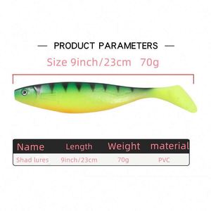 9inch/23cm 70g cannonball <span class=keywords><strong>Mojo</strong></span> striper Daisy chuỗi thu hút swimbait Shad cơ thể trailing shads lures - Product Image 3