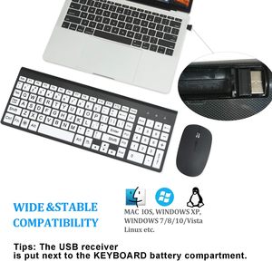 Grande tastiera stampata con tasti ad alto contrasto per disabilità visive o imparare a digitare perfetto per gli anziani ipovedenti - Product Image 4