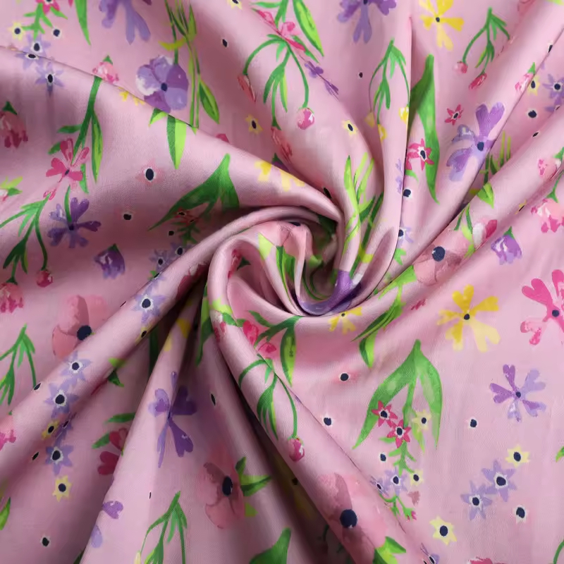 Tissu satin de soie