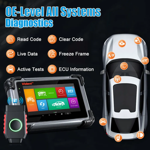 Vident ISmart800 Pro BT All System Herramienta de diagnóstico de coche Actualización en línea OBD2 Lector de código con 40 + Funciones de reinicio Programador clave