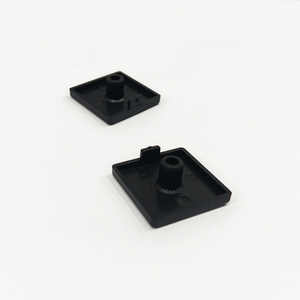 2020 loạt t khe cắm đùn nhôm hồ sơ Đen ABS vuông kết thúc Mũ Carton Đóng Gói - Product Image 4