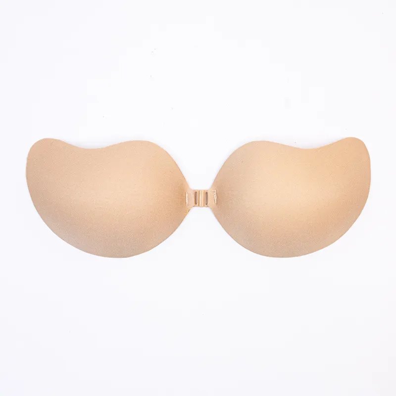 Push Up adhésif collant sans bretelles rassemblement Sexy mangue tasses épaisses soutien-gorge en Silicone Invisible pour robe dos nu