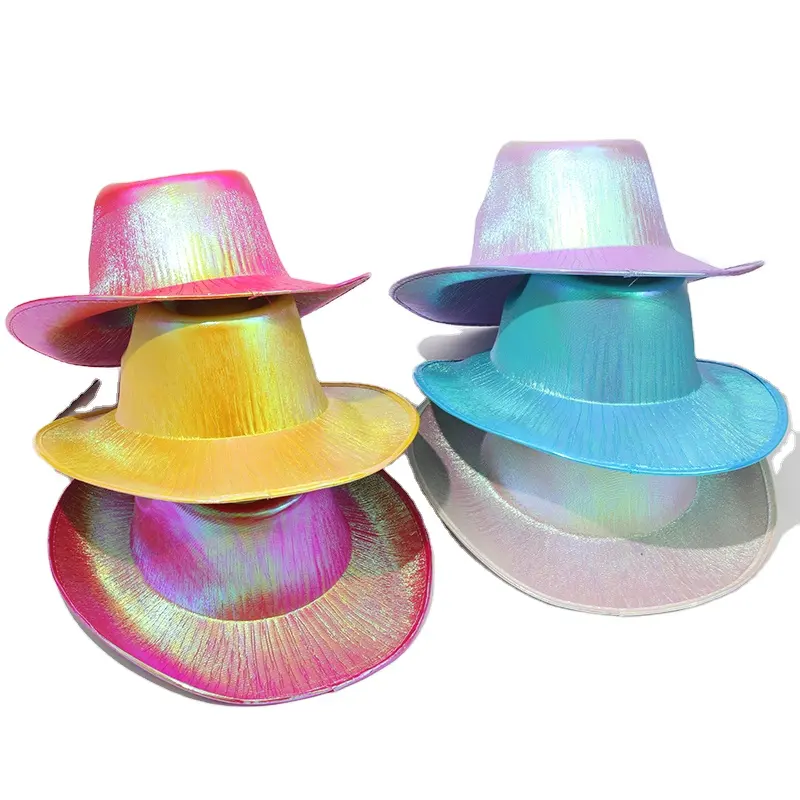 Carnival Party Fantasy Pearl Knight Western Cowboy Hat Halloween Colorido Chapéu de Cowboy Infantil Role Play