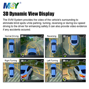 4 ערוץ 360 תואר סביב צג אבטחה 3D מבט ציפור ראיית לילה מצלמה מקליט מערכת לאוטובוס משאית