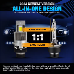 LED D2s yüksek güç 70w en güçlü far D2 Canbus D serisi ampuller tak ve çalıştır hepsi bir 6000k beyaz D2s Led - Product Image 3