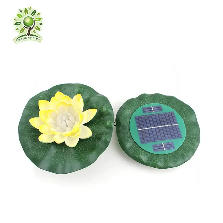 Fuente de bomba de agua Solar de ahorro de energía 7V 1,2 W fuente de agua de flor de loto Artificial de energía Solar para decoración de piscina de jardín