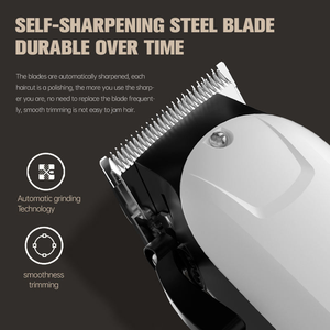 男性用プロカスタムロゴコードレスカッティングブレードマシンUSB充電電気トンデーズCheveux Barberヘアクリッパー - Product Image 3