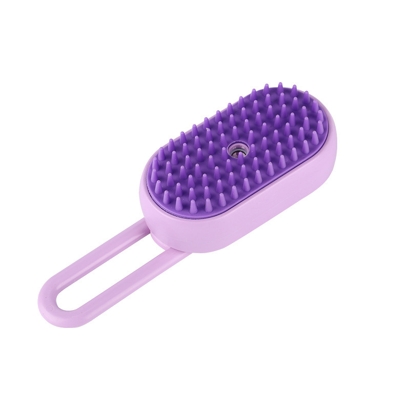 Cepillo para mascotas con mango morado