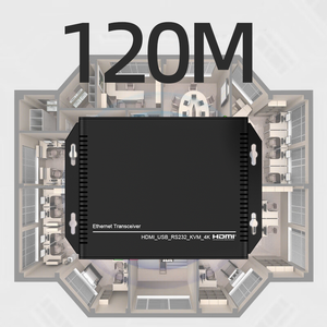 扩展麦克风键盘鼠标音频USB收发器120千米HDMI KVM 4k网络扩展器 - Product Image 4