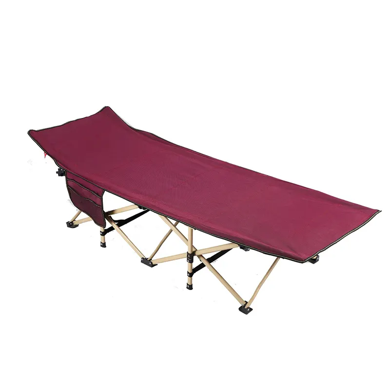 Cama de acampamento para o ar livre e cama de praia dobrável com capa de poliéster para piscina, ideal para venda