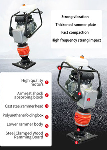 Fabrieksverkoop Power Sabotage Benzine Trillingen Bodem Compactor Met Kernmotor Ramming Rammers Door Rammers Power - Product Image 5