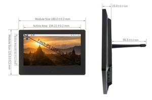 Hot Sale 7 Zoll 1024*600 Raspberry Pi 4b Bedienfeld HD-MI/USB-Schnitts telle Touchscreen LCD-Module Shell Aus gezeichnet für DIY