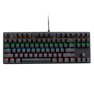 Russian Layout Mechanical <strong>Keyboard</strong> <strong>Custom</strong> Box Logo Language Switch LED RGB 87 <strong>Keys</strong> Mechanical Gaming <strong>Keyboard</strong> for Desktop - Product Image 6