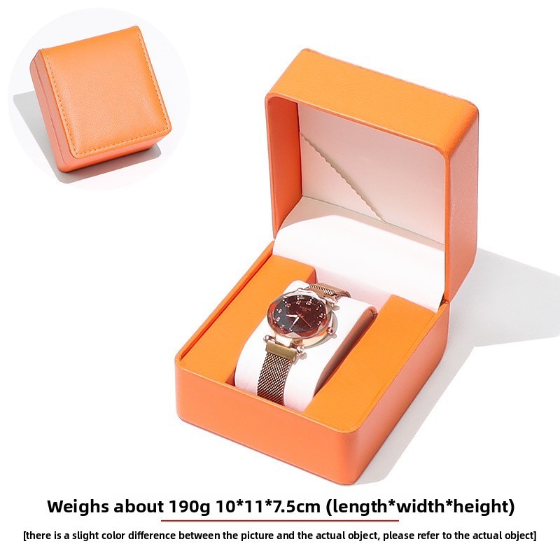 Porte-montre interne en PU orange