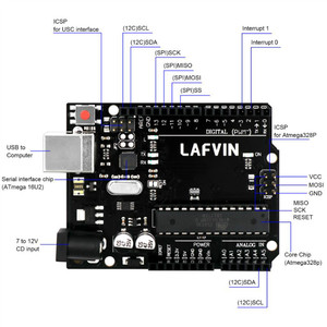 LAFVIN per scheda R3 ATmega328P ATMEGA16U2 con cavo USB per Arduino - Product Image 3