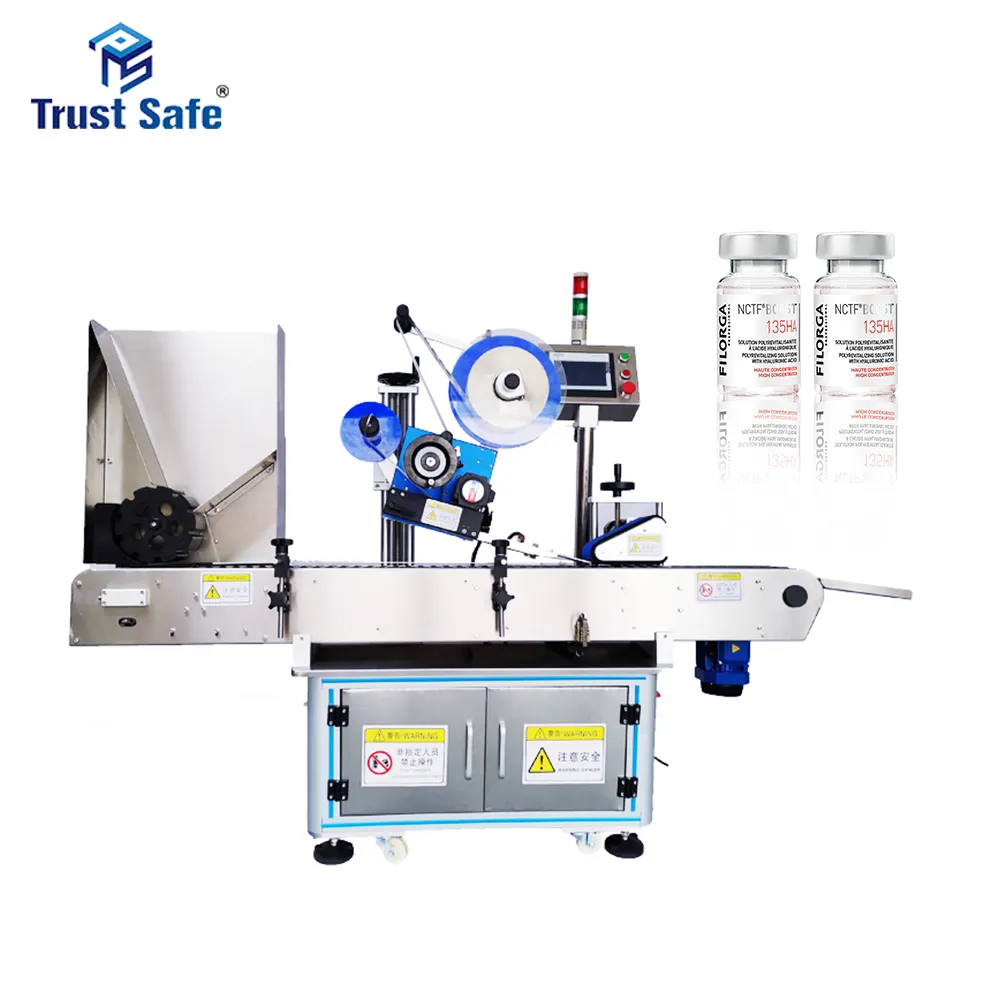 ماكينة SSS TS06 لتعيين العلامات على الزجاجات الصغيرة الأوتوماتيكية, ماكينة أوتوماتيكية بالكامل لوضع العلامات على الزجاجات الصغيرة على الفم ، ماكينة لوصف العلامات على القلم