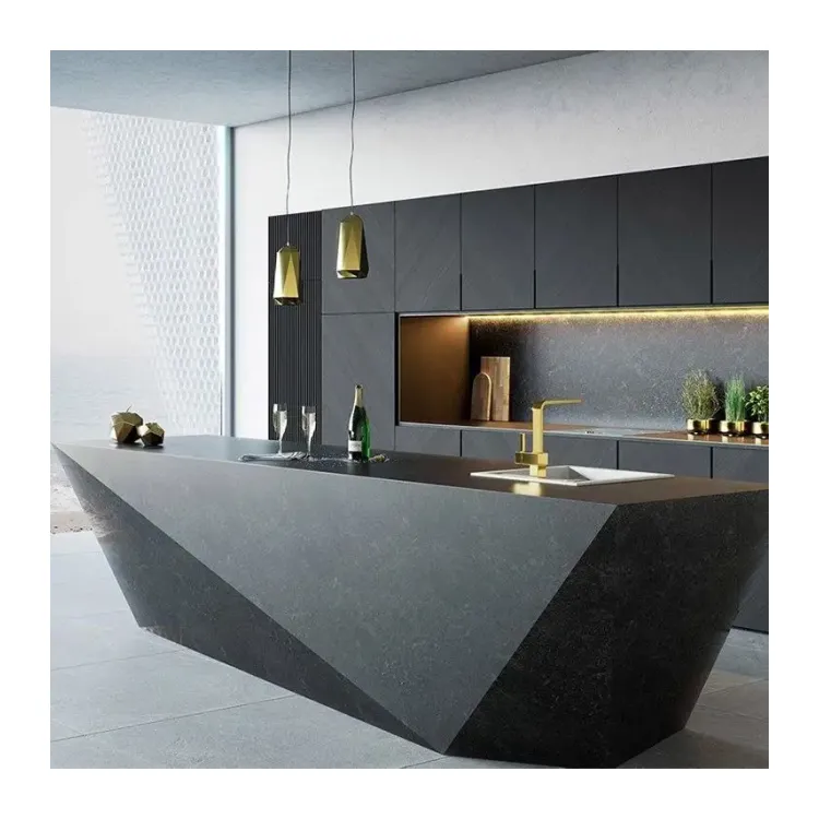 Direct Manufacturer Modern Black/Brown Matt Cupboards Kitchen Cabinets Especially For American Style Kitchen Furniture Design
