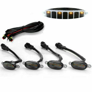 Araba LED sarı merkezi ön ızgara uyarı ışığı 12V 6W otomatik ızgara dekorasyon lamba gündüz sis ışık için uygun - Product Image 3
