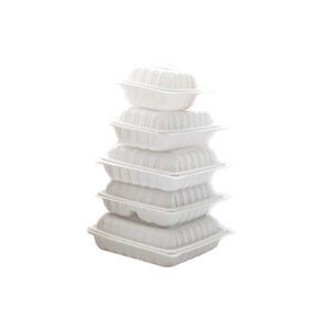 コーンスターチ食品クラムシェルボックスカスタマイズ変更コーンスターチ食品グレード容器生分解性 - Product Image 1