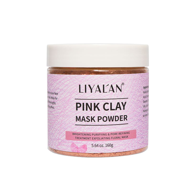 Pink mud mask powder