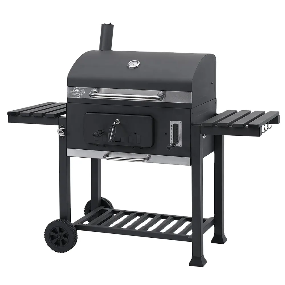 Houtskool Bbq Grill Trolley Barbeque Roker Bbq Barbecue Grill Met Bijzettafel S/M/Xl