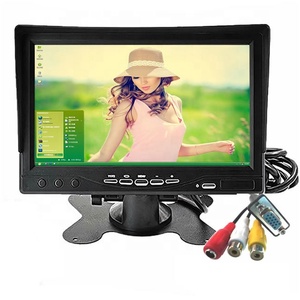 Monitor portátil de 7 pulgadas TFT LCD a Color, pantalla de visión completa de 1024x600, VGA, CVBS, AV, vídeo para PC, CCTV, seguridad del hogar - Product Image 1