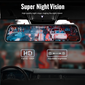 Cámara de salpicadero de 10 pulgadas, pantalla táctil, 1080p FHD, espejo dual para vehículo, grabadora de vídeo para coche, cámara de marcha atrás con función de grabación - Product Image 6