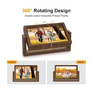 Wholesale New Design Rotating Photo <strong>Frame</strong> Wooden Picture <strong>Frame</strong> <strong>4</strong> <strong>by</strong> <strong>6</strong> Horizontal Double-sided <strong>Frame</strong>