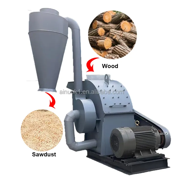 Piccola smerigliatrice legno log chip husk polvere macinazione frantoio macchina per segatura di legno