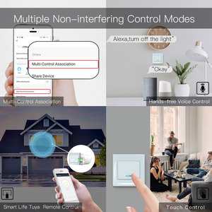 No Neutral Wire No Capacitor Tuya Smart Switch Module 2/3way Light Relay <strong>Zigbee</strong> Gateway MOES Smartlife Wireless Remote <strong>Control</strong> - Product Image 4