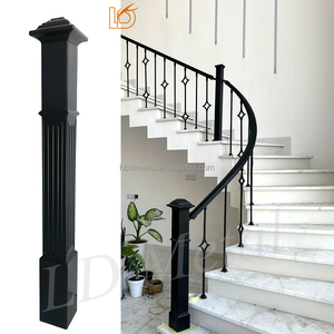 Outdoor und Indoor Beautiful Square 120*120mm Aluminium pfosten für Veranda Geländer Deck Geländer Treppen geländer Factory Direct