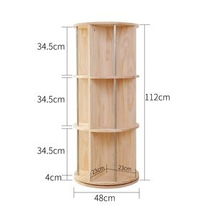 Fabrika Modern çocuk çocuk kitaplık yuvarlak şekil ev kitaplık kitap düz döner kitaplık - Product Image 6
