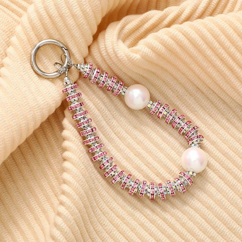 Bague Zircon Rose + 2 Perles
