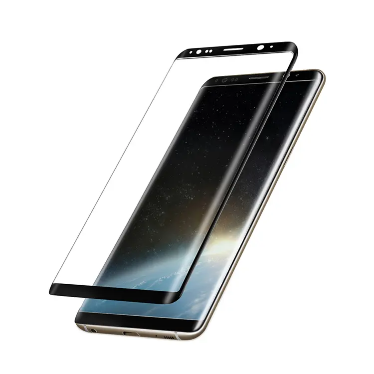 Anti-Scratch sıvı UV temperli cam ekran koruyucu tam tutkal koruyucu cam Samsung Galaxy S8 S9 artı not 8 9