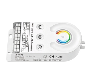 Skydance V5-T(WT) (приложение Tuya) 12-24VDC WiFi и RF 5-в-1 Fnction контроллер для использования в качестве пульта дистанционного управления, выходной сигнал RF 2,4G - Product Image 2