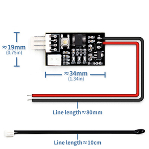 VHM-802 DC 12VPWM温度コントローラーファンコントローラーPCファンアラーム用4線式温度ファン速度コントローラーガバナー - Product Image 3