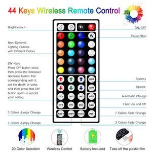 Светодиодная лента RGB 5050 SMD гибкая лента неоновая светодиодная Диодная лента 5 м 10 м 15 м Светодиодная лента Fita 12 В + пульт дистанционного управления + переходник - Product Image 3