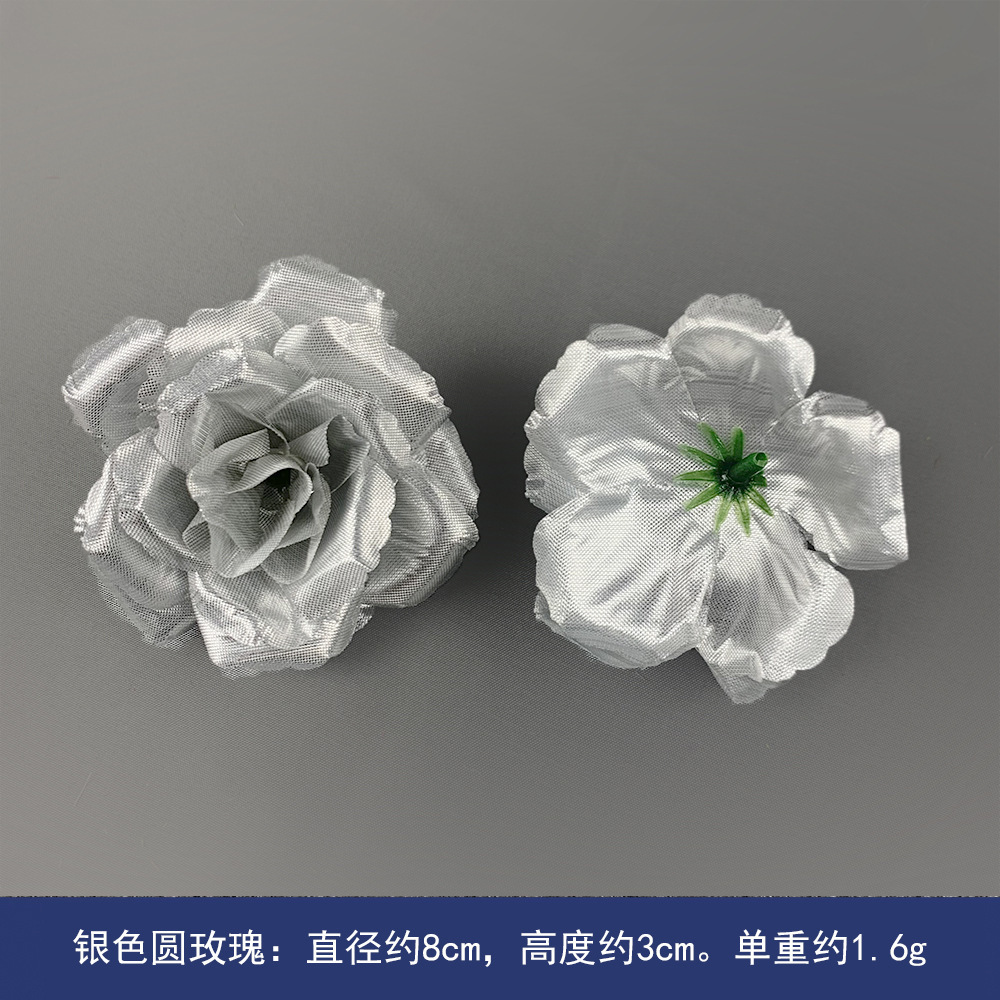 Silver-Round Rose